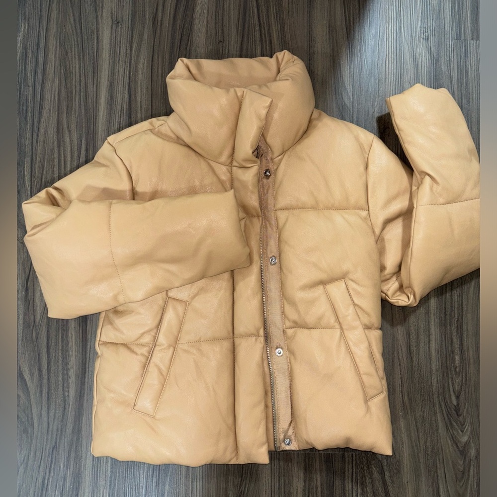 SOLD Abercrombie A&F mini puffer vegan leather